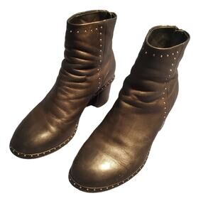 Rag & Bone Size 7.5 EU 37.5 Willow Leather Studded Boot in Black